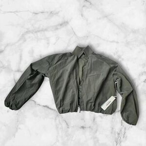 Essentials Fear Of God Womans Olice Green Full Zip Jacket XS